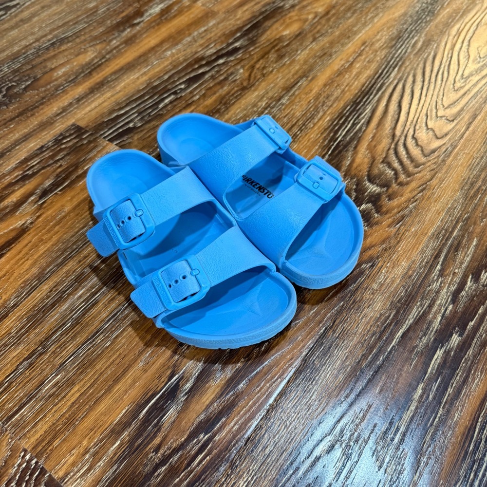 Birkenstock Arizona EVA Sandals Sky Blue Kids Size 2 Waterproof Slides Shoes